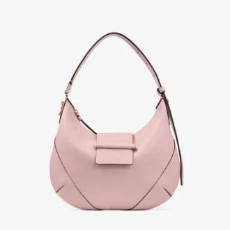 Bolso de hombro Bar Hobo pequeño de piel Biker rosa
