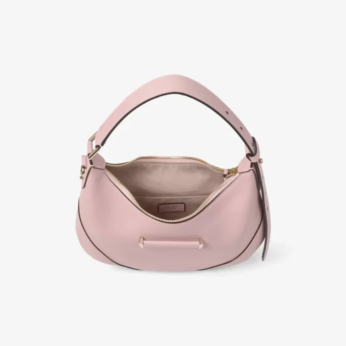 Bolso de hombro Bar Hobo pequeño de piel Biker rosa Bolso de hombro Bar Hobo pequeño de piel Biker rosa