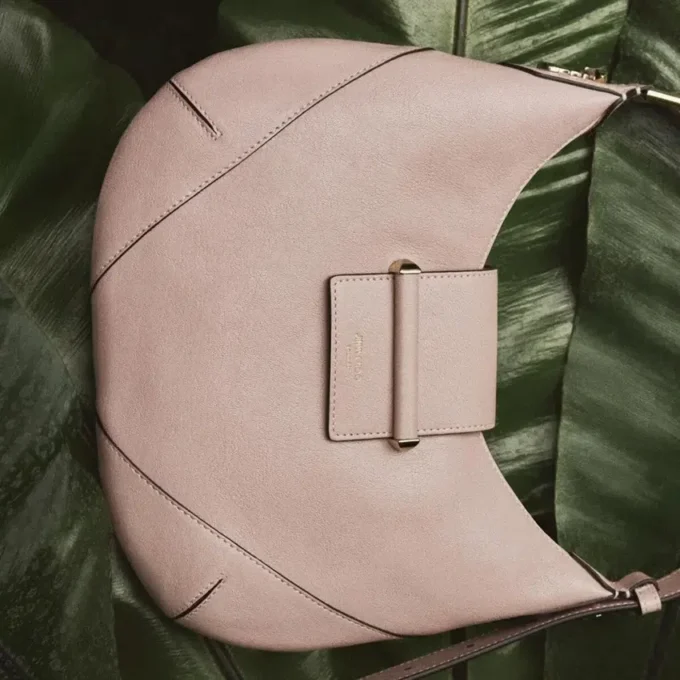 Bolso de hombro Bar Hobo pequeño de piel Biker rosa Bolso de hombro Bar Hobo pequeño de piel Biker rosa
