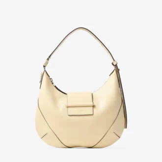Bolso de hombro Bar Hobo Small Buttermilk de piel Biker