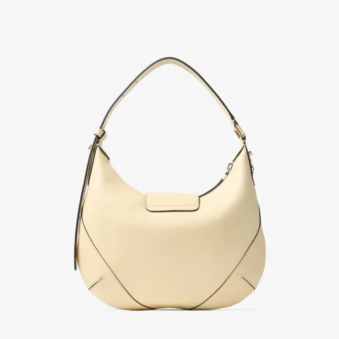 Bolso de hombro Bar Hobo Small Buttermilk de piel Biker