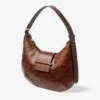 Bolso de hombro Bar Hobo Small Cognac Kigali con estampado de serpiente Bolso de hombro Bar Hobo Small Cognac Kigali con estampado de serpiente