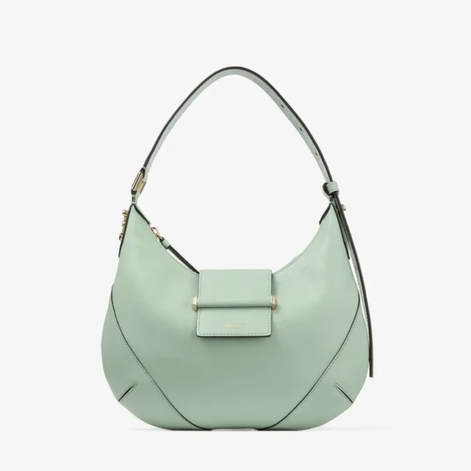 Bolso de hombro Bar Hobo Small Verde Biker de piel Bolso de hombro Bar Hobo Small Verde Biker de piel