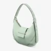 Bolso de hombro Bar Hobo Small Verde Biker de piel Bolso de hombro Bar Hobo Small Verde Biker de piel