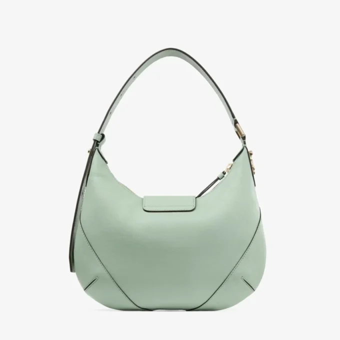 Bolso de hombro Bar Hobo Small Verde Biker de piel Bolso de hombro Bar Hobo Small Verde Biker de piel