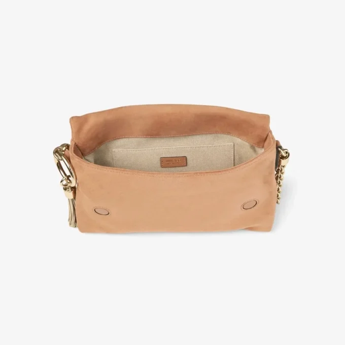 Bolso de hombro Callie con solapa de ante color toffee Bolso de hombro Callie con solapa de ante color toffee