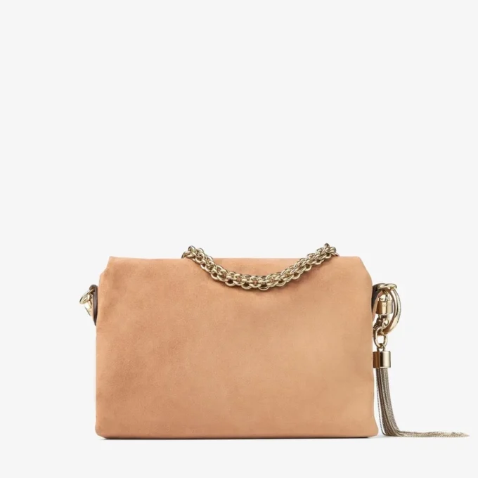 Bolso de hombro Callie con solapa de ante color toffee Bolso de hombro Callie con solapa de ante color toffee
