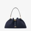 Bolso de hombro Cinch mediano de ante azul marino Bolso de hombro Cinch mediano de ante azul marino