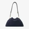 Bolso de hombro Cinch mediano de ante azul marino Bolso de hombro Cinch mediano de ante azul marino