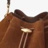 Bolso de hombro Cinch mediano de ante marrón claro Bolso de hombro Cinch mediano de ante marrón claro