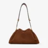 Bolso de hombro Cinch mediano de ante marrón claro Bolso de hombro Cinch mediano de ante marrón claro