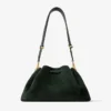 Bolso de hombro Cinch mediano de ante verde británico