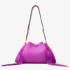 Bolso de hombro Cinch mediano de ante violeta orquídea con flecos Bolso de hombro Cinch mediano de ante violeta orquídea con flecos
