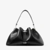 Bolso de hombro Cinch mediano de piel negra Bolso de hombro Cinch mediano de piel negra