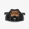 Bolso de hombro Cinch mediano de piel negra Bolso de hombro Cinch mediano de piel negra