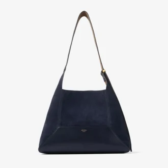 Bolso de hombro Diamond Hobo mediano de ante azul marino