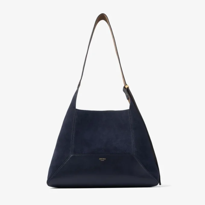 Bolso de hombro Diamond Hobo mediano de ante azul marino Bolso de hombro Diamond Hobo mediano de ante azul marino