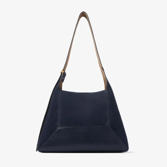 Bolso de hombro Diamond Hobo mediano de ante azul marino Bolso de hombro Diamond Hobo mediano de ante azul marino