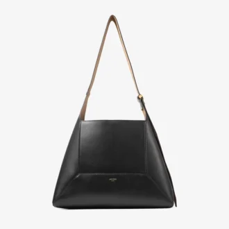 Bolso de hombro Diamond Hobo mediano de piel negra