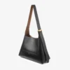 Bolso de hombro Diamond Hobo mediano de piel negra