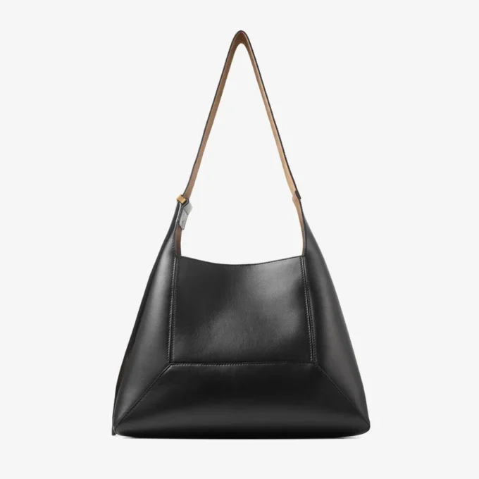 Bolso de hombro Diamond Hobo mediano de piel negra