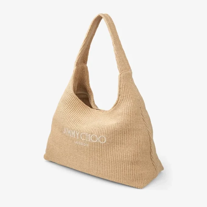 Bolso de hombro grande Beach Diamond Hobo de rafia natural Bolso de hombro grande Beach Diamond Hobo de rafia natural