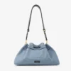 Bolso de hombro mediano Cinch de denim con bordado Sangallo Bolso de hombro mediano Cinch de denim con bordado Sangallo