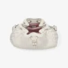 Bolso de hombro mediano Cinch de lana tejida en color Latte