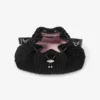 Bolso de hombro mediano Cinch de lana tejida en negro Bolso de hombro mediano Cinch de lana tejida en negro