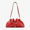 Bolso de hombro mediano Cinch de piel rojo rubí Bolso de hombro mediano Cinch de piel rojo rubí