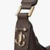 Bolso de hombro pequeño Bar Hobo de piel Biker color chocolate Bolso de hombro pequeño Bar Hobo de piel Biker color chocolate