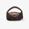 Bolso de hombro pequeño Bar Hobo de piel Biker color chocolate Bolso de hombro pequeño Bar Hobo de piel Biker color chocolate