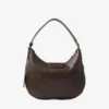 Bolso de hombro pequeño Bar Hobo de piel Biker color chocolate Bolso de hombro pequeño Bar Hobo de piel Biker color chocolate