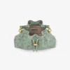 Bolso de hombro pequeño Cinch de Jimmy Choo en cuero perforado verde Bolso de hombro pequeño Cinch de Jimmy Choo en cuero perforado verde