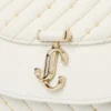 Bolso de mano Avenue Curve Clutch de piel napa acolchada color latte Bolso de mano Avenue Curve Clutch de piel napa acolchada color latte