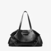 Bolso de mano Bar Holdall grande negro de piel de becerro de grano suave con estrellas texturizadas Bolso de mano Bar Holdall grande negro de piel de becerro de grano suave con estrellas texturizadas