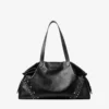 Bolso de mano Bar Holdall grande negro de piel de becerro de grano suave con estrellas texturizadas Bolso de mano Bar Holdall grande negro de piel de becerro de grano suave con estrellas texturizadas