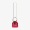 Bolso de mano Bon Bon de malla de cristal y satén rojo Bolso de mano Bon Bon de malla de cristal y satén rojo
