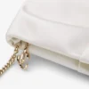 Bolso de mano Bonny Clutch en satén marfil Bolso de mano Bonny Clutch en satén marfil