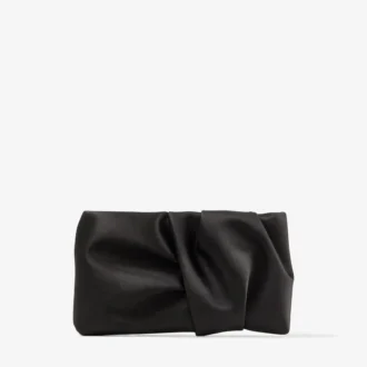 Bolso de mano Bonny de satén negro