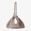 Bolso de mano Callie de ante rosa ballet con motivo de diamantes y cristales Hotfix Bolso de mano Callie de ante rosa ballet con motivo de diamantes y cristales Hotfix