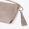 Bolso de mano Callie de ante rosa ballet con motivo de diamantes y cristales Hotfix Bolso de mano Callie de ante rosa ballet con motivo de diamantes y cristales Hotfix
