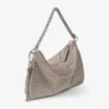 Bolso de mano Callie de ante rosa ballet con motivo de diamantes y cristales Hotfix Bolso de mano Callie de ante rosa ballet con motivo de diamantes y cristales Hotfix