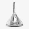 Bolso de mano Callie de piel metalizada plateada Bolso de mano Callie de piel metalizada plateada