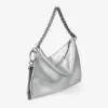 Bolso de mano Callie de piel metalizada plateada Bolso de mano Callie de piel metalizada plateada