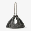 Bolso de mano Callie en ante con motivo de diamantes y cristales Hotfix en negro