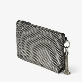 Bolso de mano Callie en ante con motivo de diamantes y cristales Hotfix en negro
