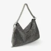 Bolso de mano Callie en ante con motivo de diamantes y cristales Hotfix en negro