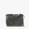 Bolso de mano Callie en ante con motivo de diamantes y cristales Hotfix en negro