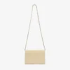 Bolso de mano Curve Bolso de mano de cuero Biker acolchado en color Buttermilk